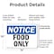 Signmission Food Only, 14 in W x Rectangle, Plastic OS-2PACK-NS-P-1014-L-12826 - alternate 8